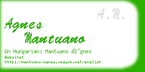 agnes mantuano business card